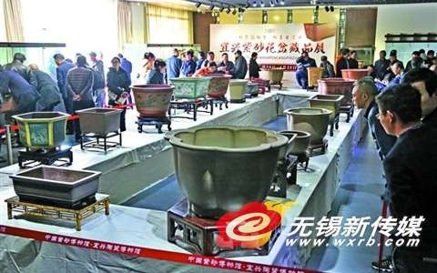 宜兴紫砂花盆藏品展开幕